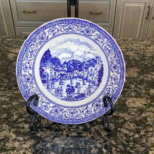 CORONA COLUMBIA MAINVILLE BLUE & WHITE STREET SCENE SALAD/CEREAL BOWL